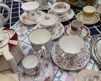Vintage teacup and saucer collection 