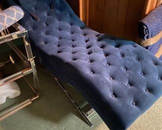 Blue chaise lounge