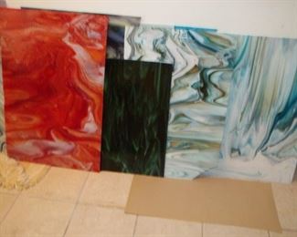 Sheets or raw stained glass
