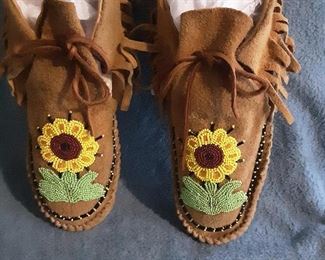 Native American Indian Beaded Moccasins