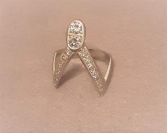 14kt White Gold & Diamond Ring