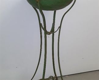 Vintage Cast Iron Bird Bath with Bird Motif.