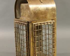 Solid Brass Ships Lantern with Handles and Cage