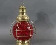 Solid Brass Ship's Red Lantern by Perko,
