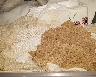 Antique Victorian Crocheted Lace Doilies