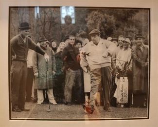 Jackie Gleason Arnold Palmer, "Away We Go" 1961 at Shawnee-on-the-Green, framed black and white photo
