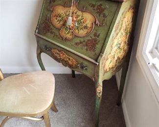 ABSOLUTELY GORGEOUS ANTIQUE DROP FRONT WRITING DESK
