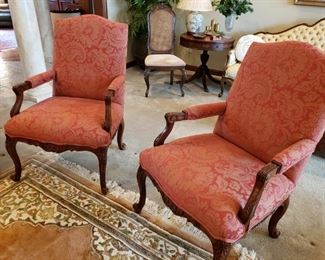 MATCHING PAIR OF CARVED CHAIRS
