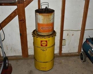 23. SHELL and CONOCO Oil Cans