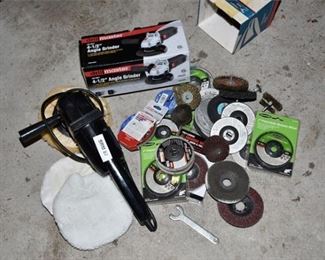 65. DRILL MASTER Angle Grinder And Accessories