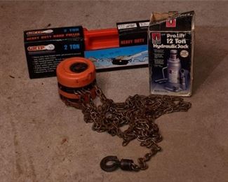 79. Hand Puller Hydraulic Jack and Pulley