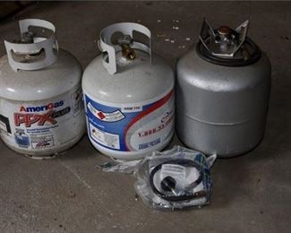 91. Three 3 Propane Tanks