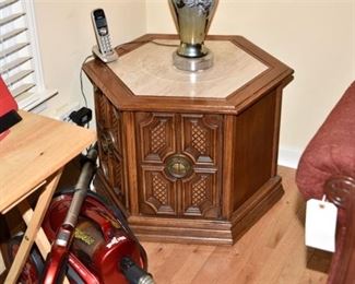 127. A pair of Hexagonal End Table