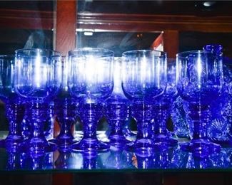 134. Group Lot Of Blue Dishware