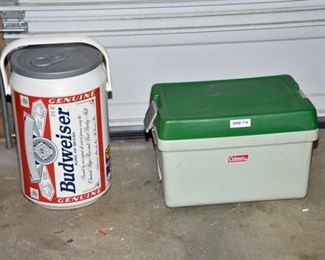 170. BUDWEISER and COLEMAN Cooler