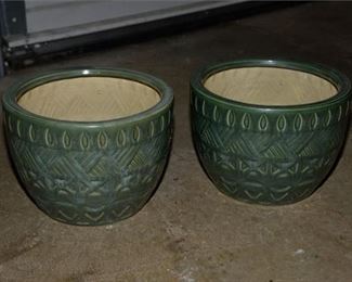 181. Pair Of Green Planters