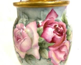 Vintage AKD FRANCE Porcelain Jar W Lid