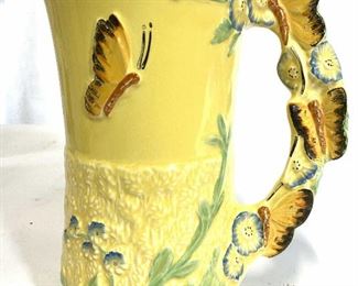 BURLEIGH WARE HAND PAINTED Butterfly Jug Pitcher