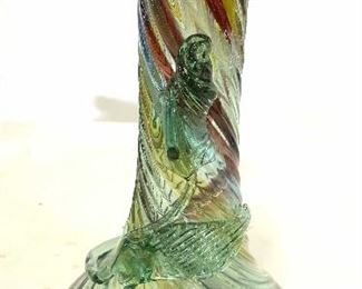 Hand Blown Art Glass Centerpiece Vase Vessel