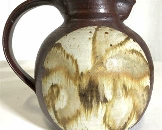 Vintage Ceramic Stoneware Pitcher Vessel