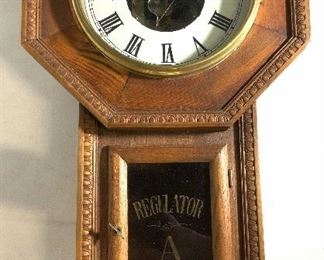 REGULATOR Antique Wooden Wall Clock
