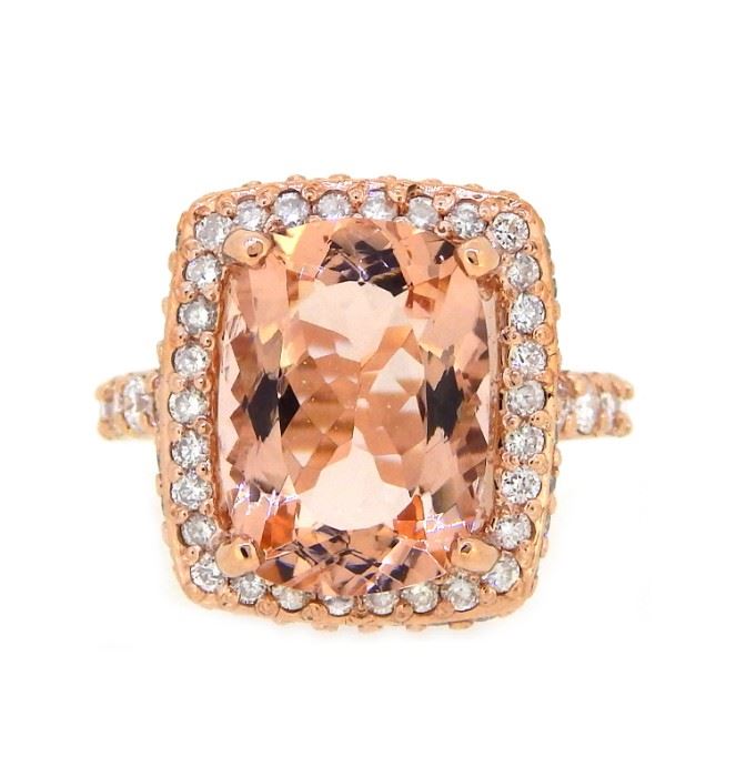 Morganite & Diamond Ring