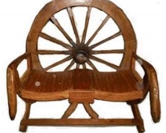 Wagon Wheel Bench