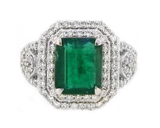 Emerald Diamond Ring