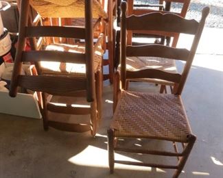 LADDER BACK CHAIRS WITH GOOD BOTTOMS.