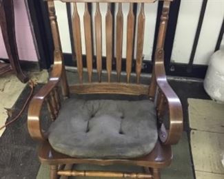 Antique press back rocker