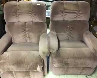 Lazy boy recliners. Mauve colored