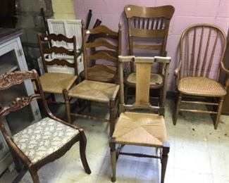 Many additional old chairs not pictured 