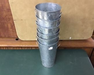Galvanized deep sized pails with handles 