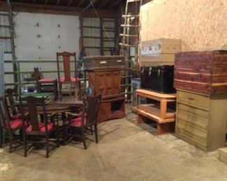Furniture pieces, chests, etc. will be auctioned on Saturday 