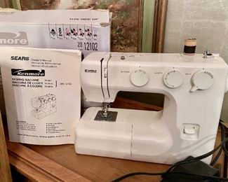 Sears Kenmore portable sewing machine. Dining room