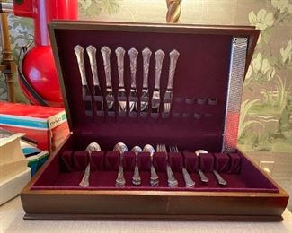 State House 'Stately' sterling silver flatware for 8, no salad forks. Includes sugar spoon and butter knife