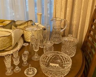 Waterford, etc crystal