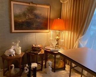 Handsome hunting scene oil painting signed Rogers 