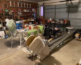 Two Acorn stairlifts in garage. Both have 2 remotes 