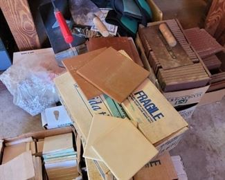 https://ctbids.com/#!/description/share/697707 Lots of miscellaneous tile and pavers. Knee pads, and flooring tools are also included!

