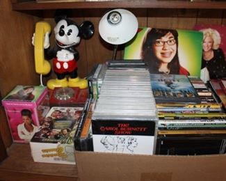 DVD’S, MICKEY MOUSE PHONE