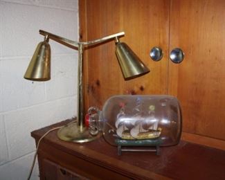 LAMP, SHIP IN A BOTTLE