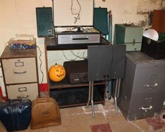 FILE CABINETS, BOWLING BALLS