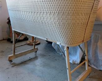 VINTAGE WICKER BASSINETT