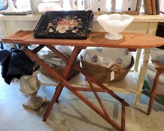 VINTAGE IRONING BOARD AND DECOR