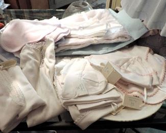 BABY LINENS: CAPS, BIBS & BLANKETS