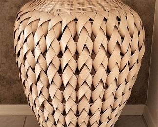 Palm weaved basket.