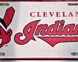 Cleveland Indians license plate.