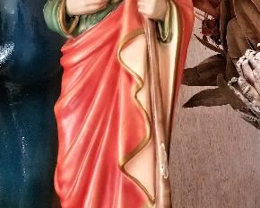 St. Jude ceramic statue.