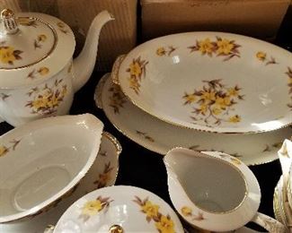 Yellow Vintage dishware. We have the rest of the set in boxes.